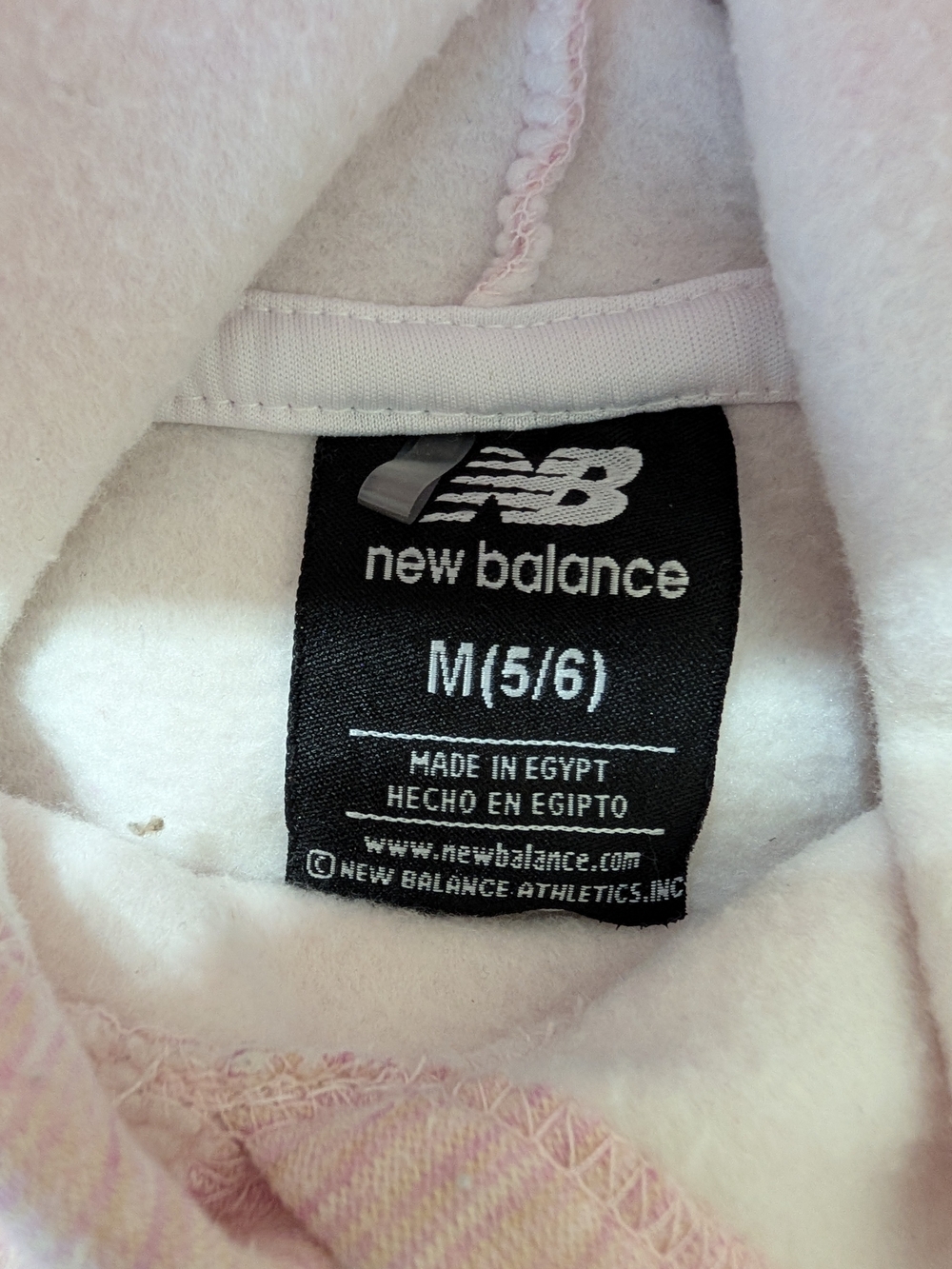 New Balance Kids' 5/6 Pink Hooded Jacket - Picture 4 of 9